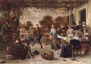 Jan Steen Dancing couple on a terrace France oil painting artist